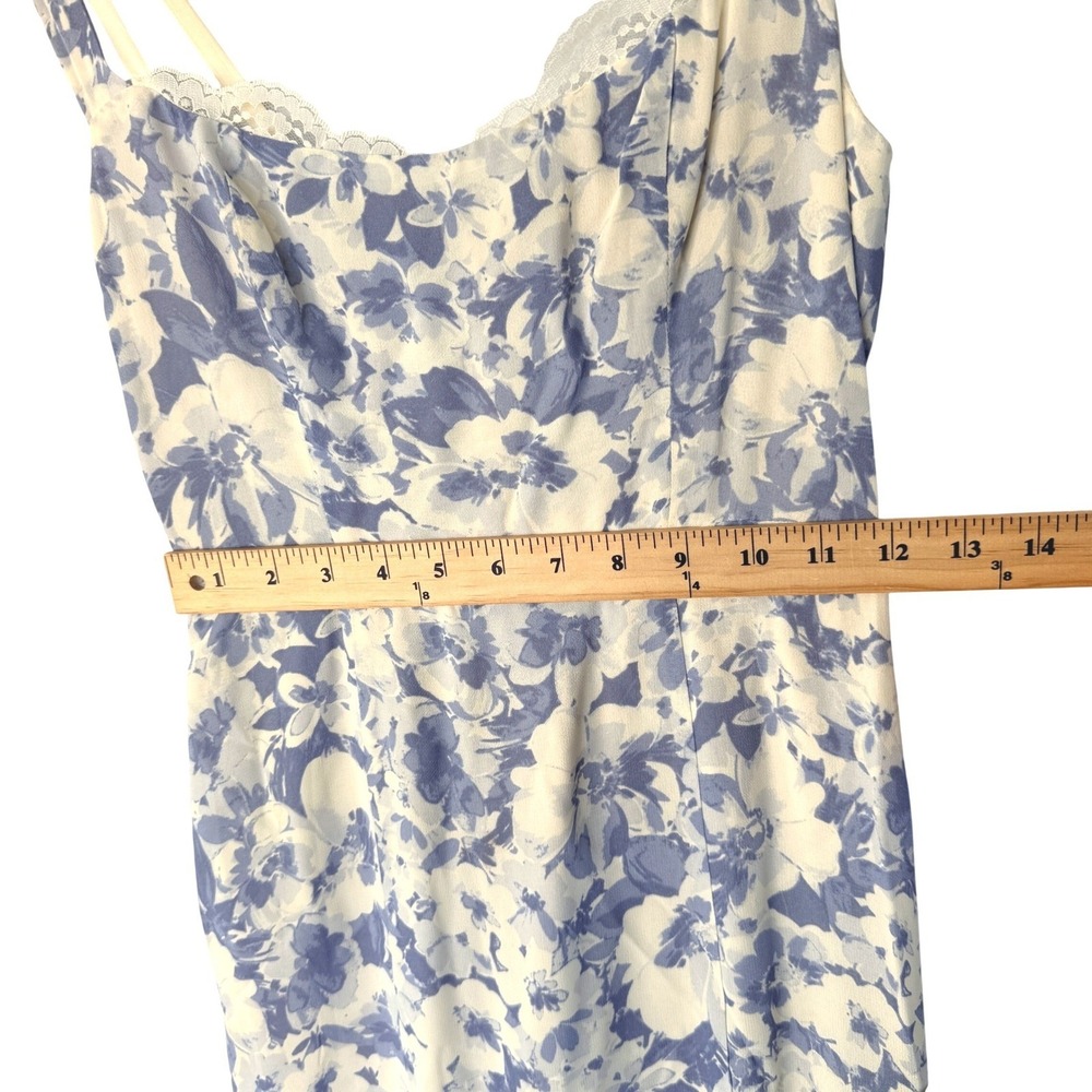 Reformation Irisa Larkspur Dress Blue Floral Ruffle Midi Dress Size 0 - Picture 10 of 10
